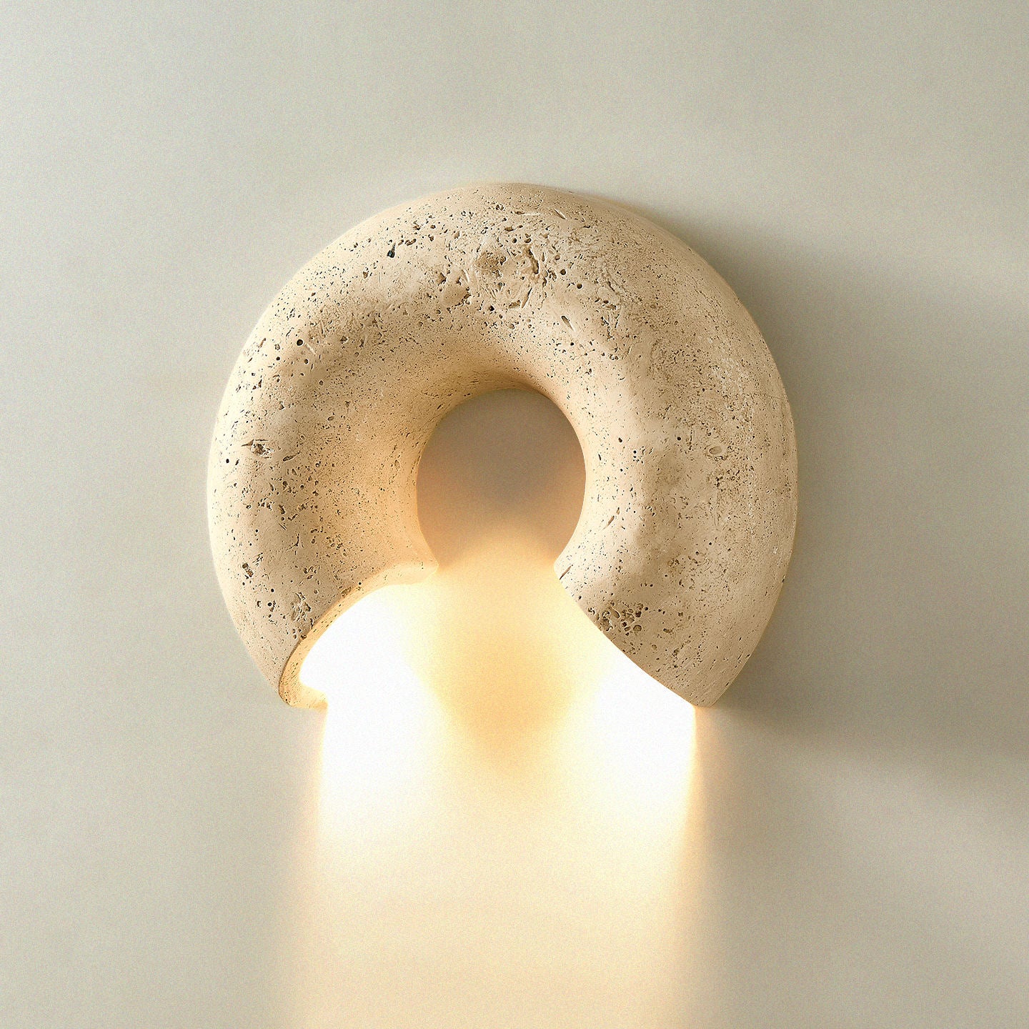 Round Stone LED Wall Sconce