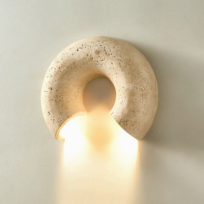 Round Stone LED Wall Sconce