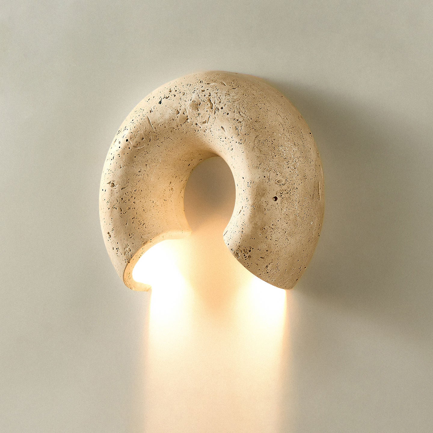 Round Stone LED Wall Sconce