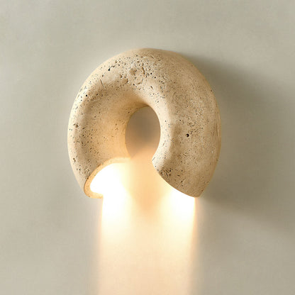 Round Stone LED Wall Sconce