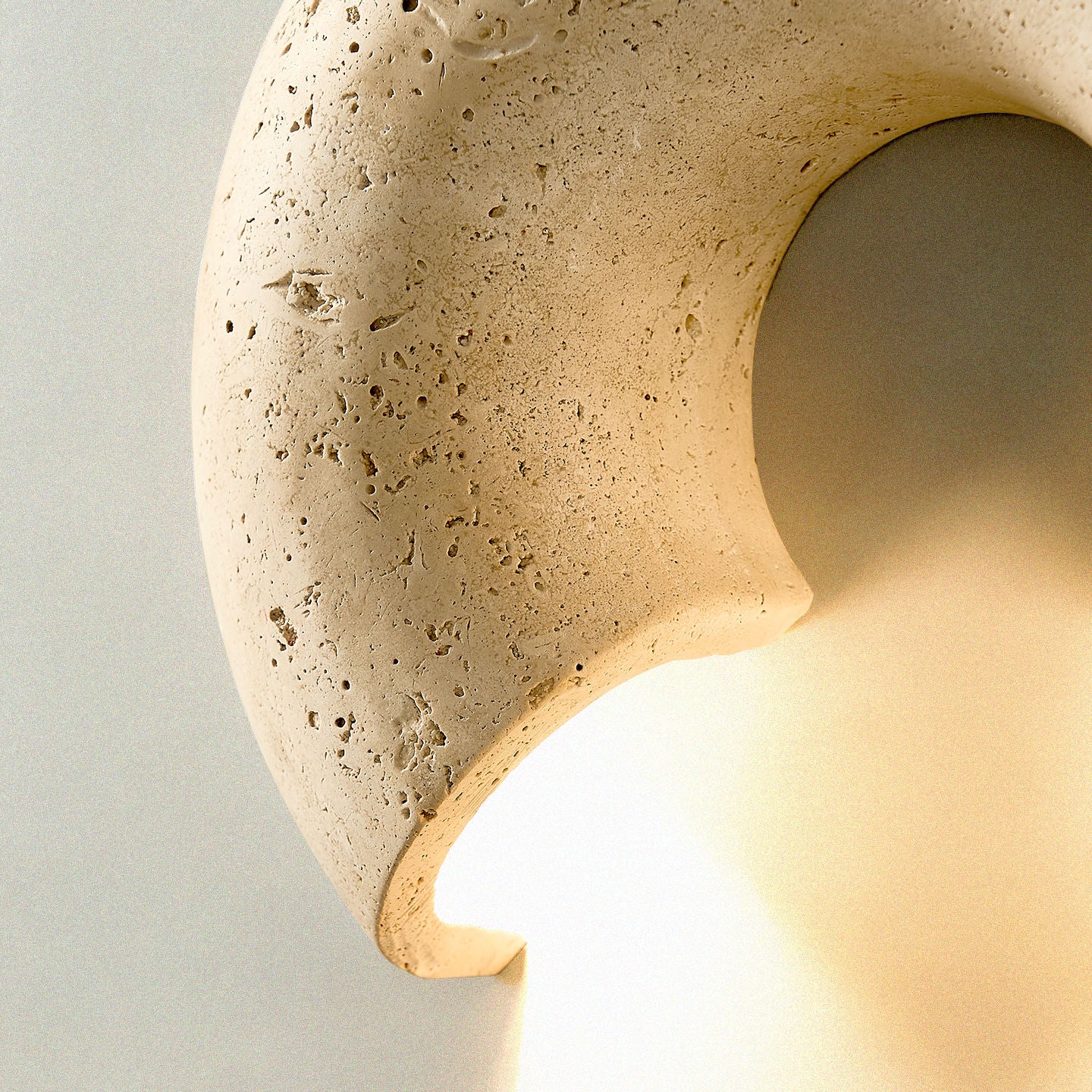 Round Stone LED Wall Sconce