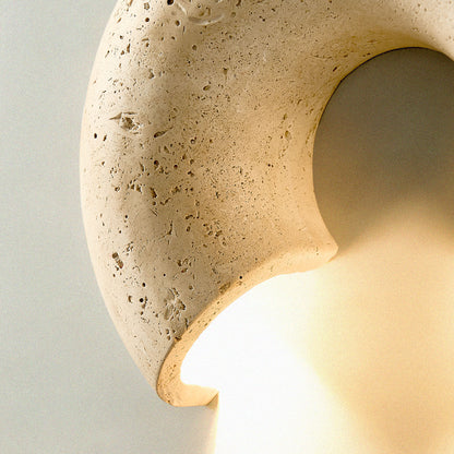 Round Stone LED Wall Sconce