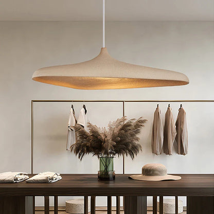 Textured Polymer Curved Pendant Light
