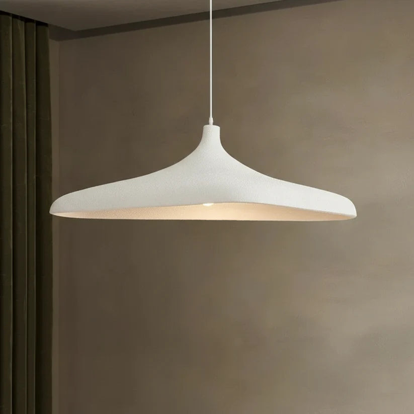 Textured Polymer Curved Pendant Light
