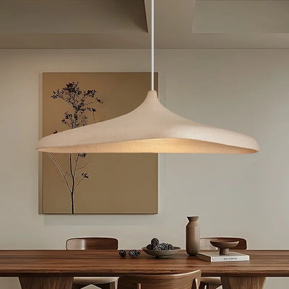 Textured Polymer Curved Pendant Light