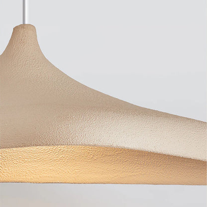 Textured Polymer Curved Pendant Light