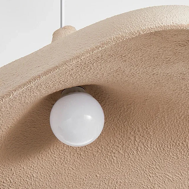 Textured Polymer Curved Pendant Light