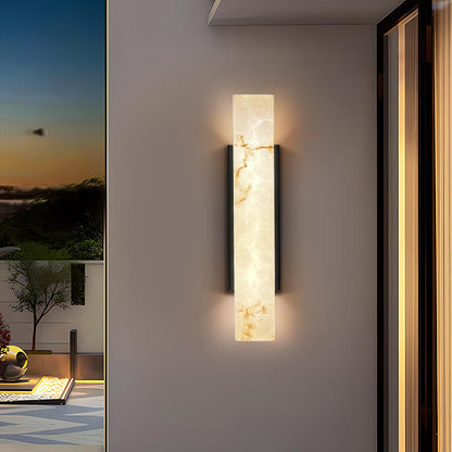 Outdoor Faux Marble Strip Wall Sconce