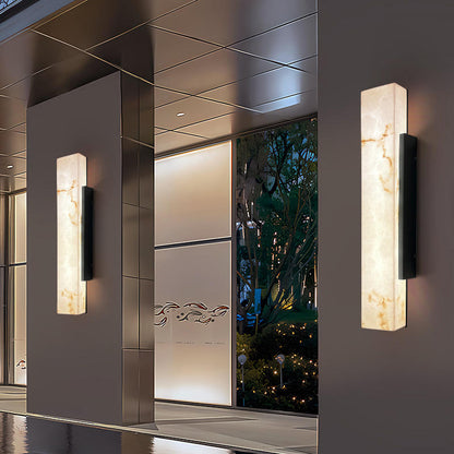 Outdoor Faux Marble Strip Wall Sconce
