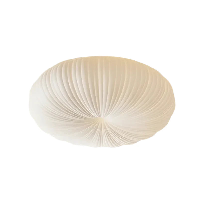 Pleated Pumpkin Flush Mount Ceiling Light