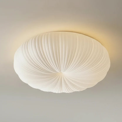 Pleated Pumpkin Flush Mount Ceiling Light