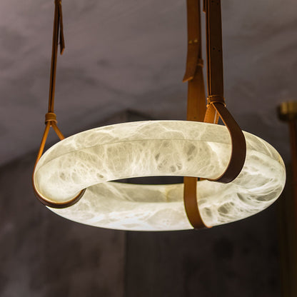 Round Alabaster LED Chandelier