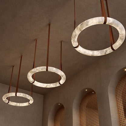 Round Alabaster LED Chandelier