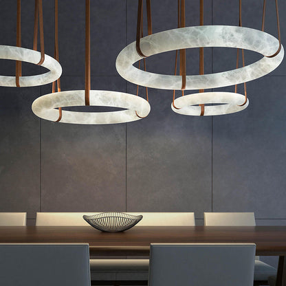 Round Alabaster LED Chandelier