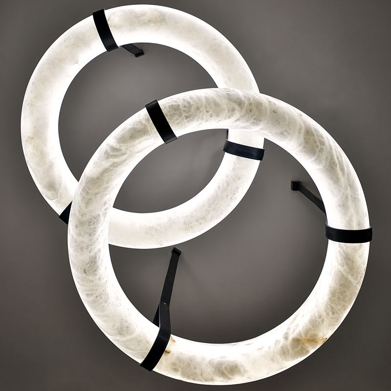 Round Alabaster LED Chandelier