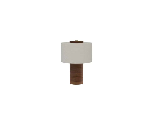 LED Table Lamp with Wood Base