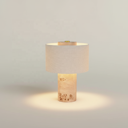 LED Table Lamp with Wood Base
