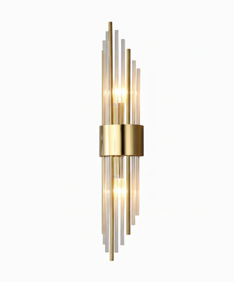 Vertical Crystal Rod LED Wall Sconce