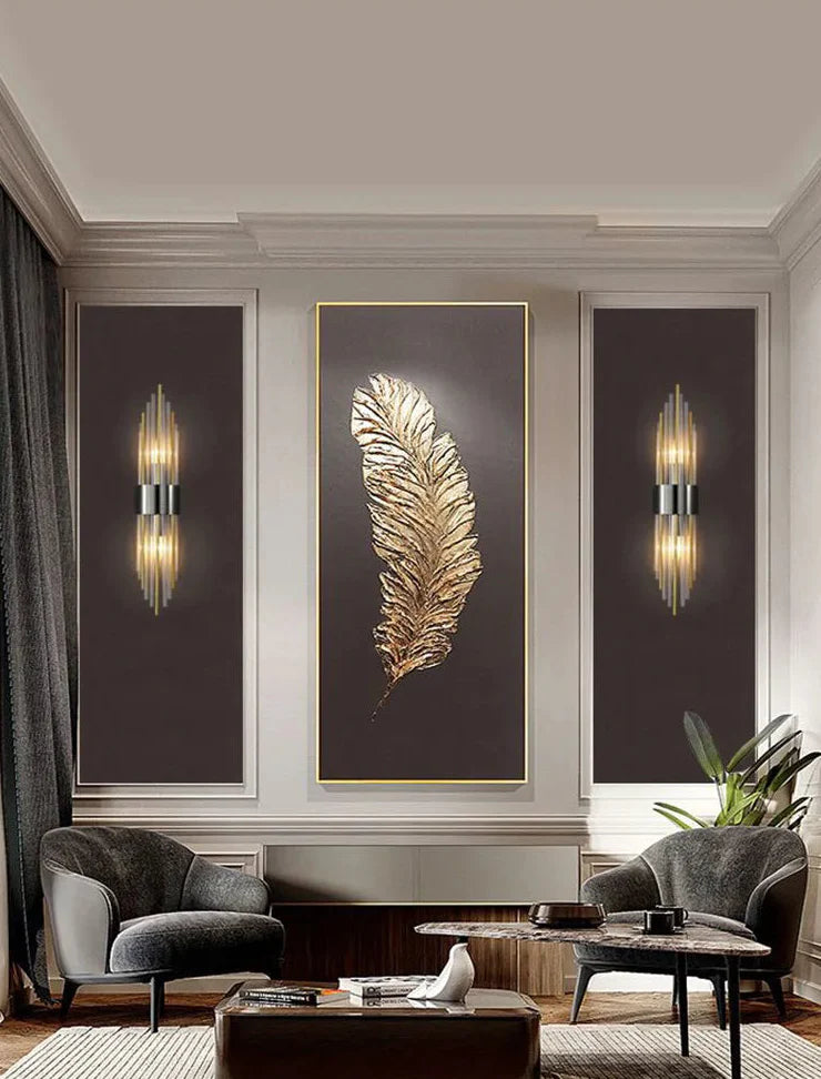Vertical Crystal Rod LED Wall Sconce