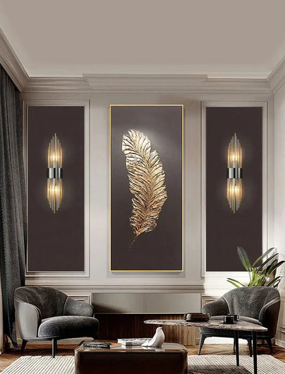 Vertical Crystal Rod LED Wall Sconce