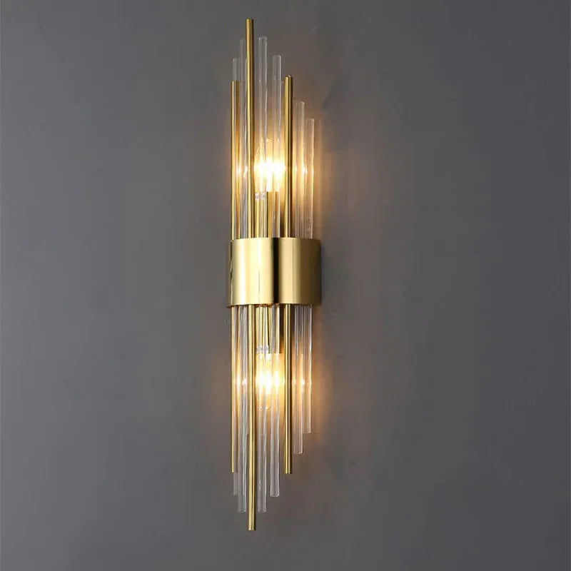Vertical Crystal Rod LED Wall Sconce